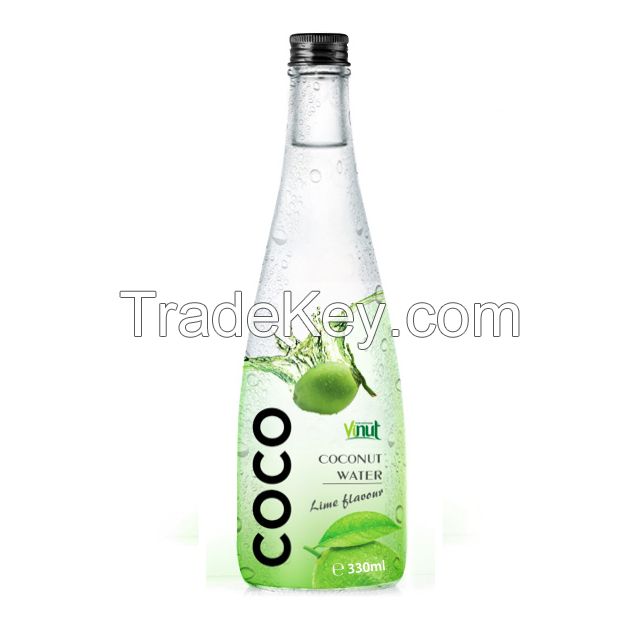 330ml bottle coconut water with lime flavor