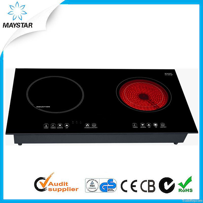 SCHOTT CERAN And EGO Double Burner Induction Infrared ...